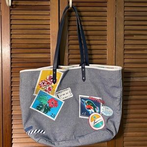 Vera Bradley Cuban Stamps beach tote